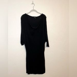 Tart sweater dress with 3/4 sleeves in black size medium